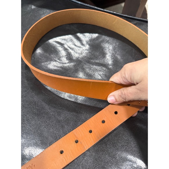 ARCADE Full Grain Leather Belt Tan Square Buckle Size M - Picture 4 of 4